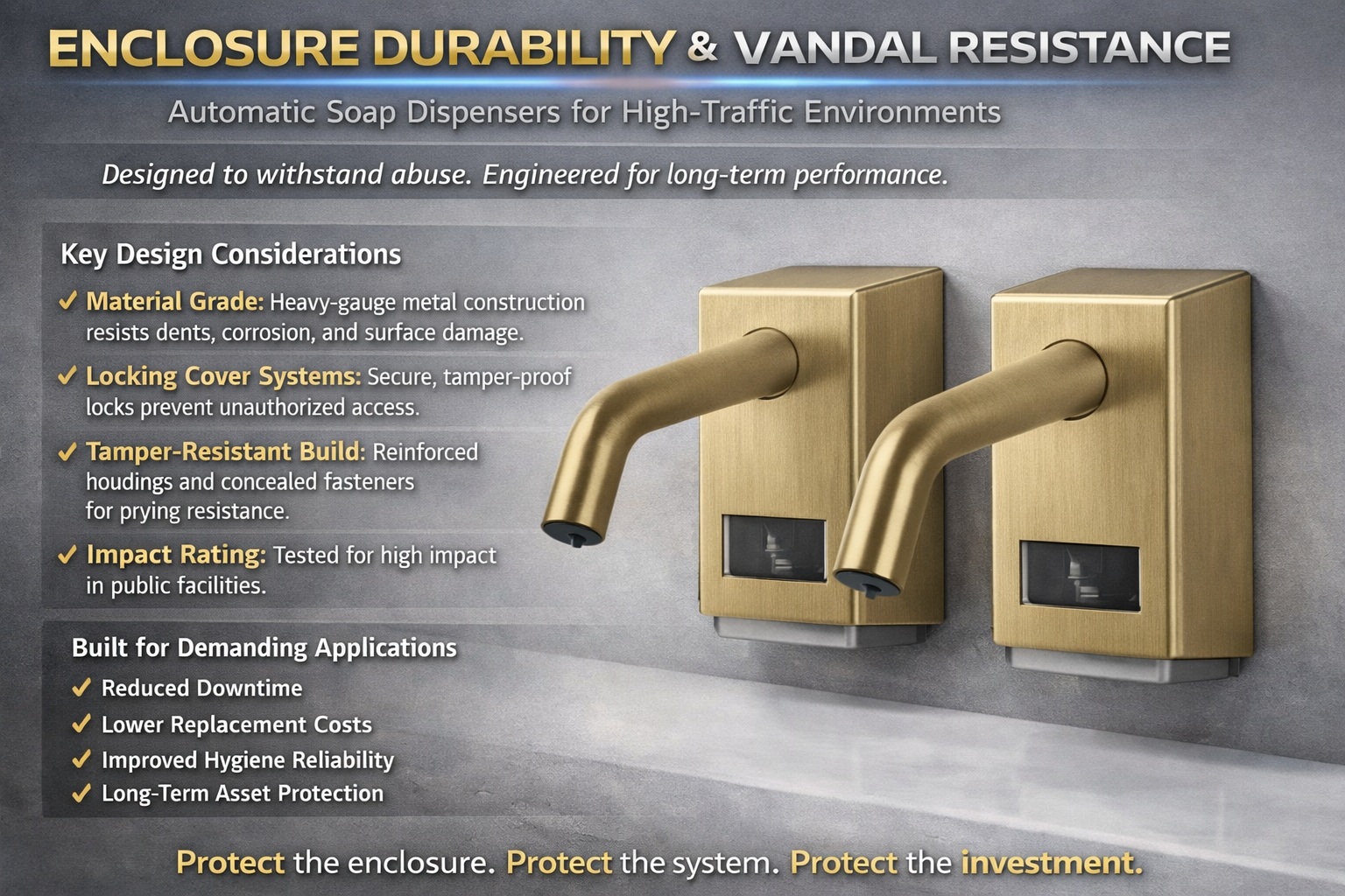Automatic soap dispensers